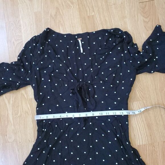 Free People 'All Yours' Polka Dot Mini Dress - size 4 in Black - Picture 10 of 13